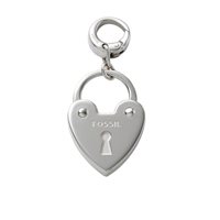 Charm Fossil Dame in Stahl JF00033710